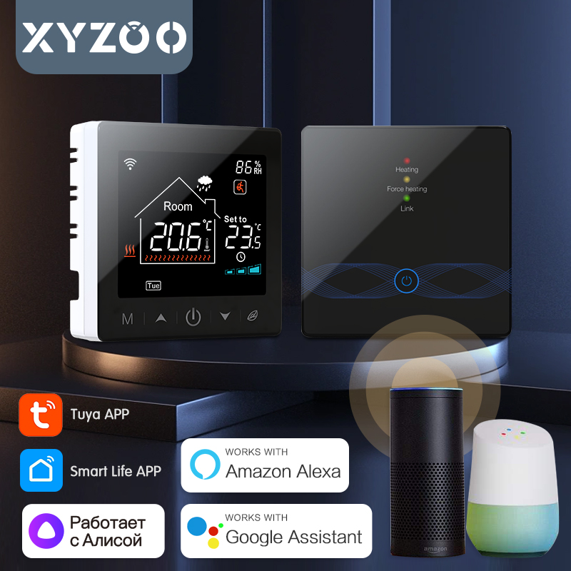 Smart Home Package - Termostato wireless WiFi Tuya per caldaia