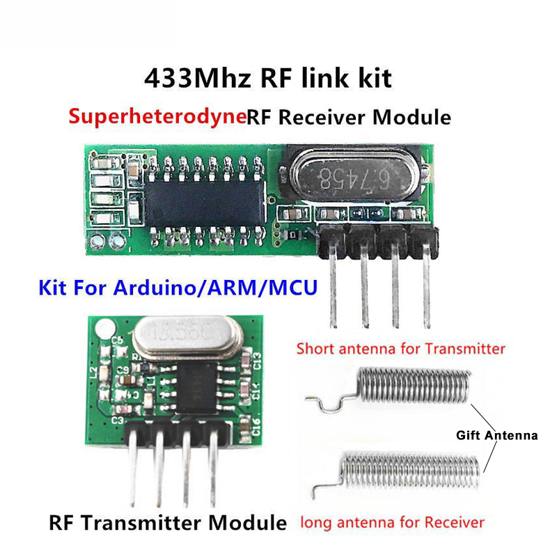 Smart Home Kit For Arduino - Modulo Ricevitore e Trasmettitore RF Superheterodinico