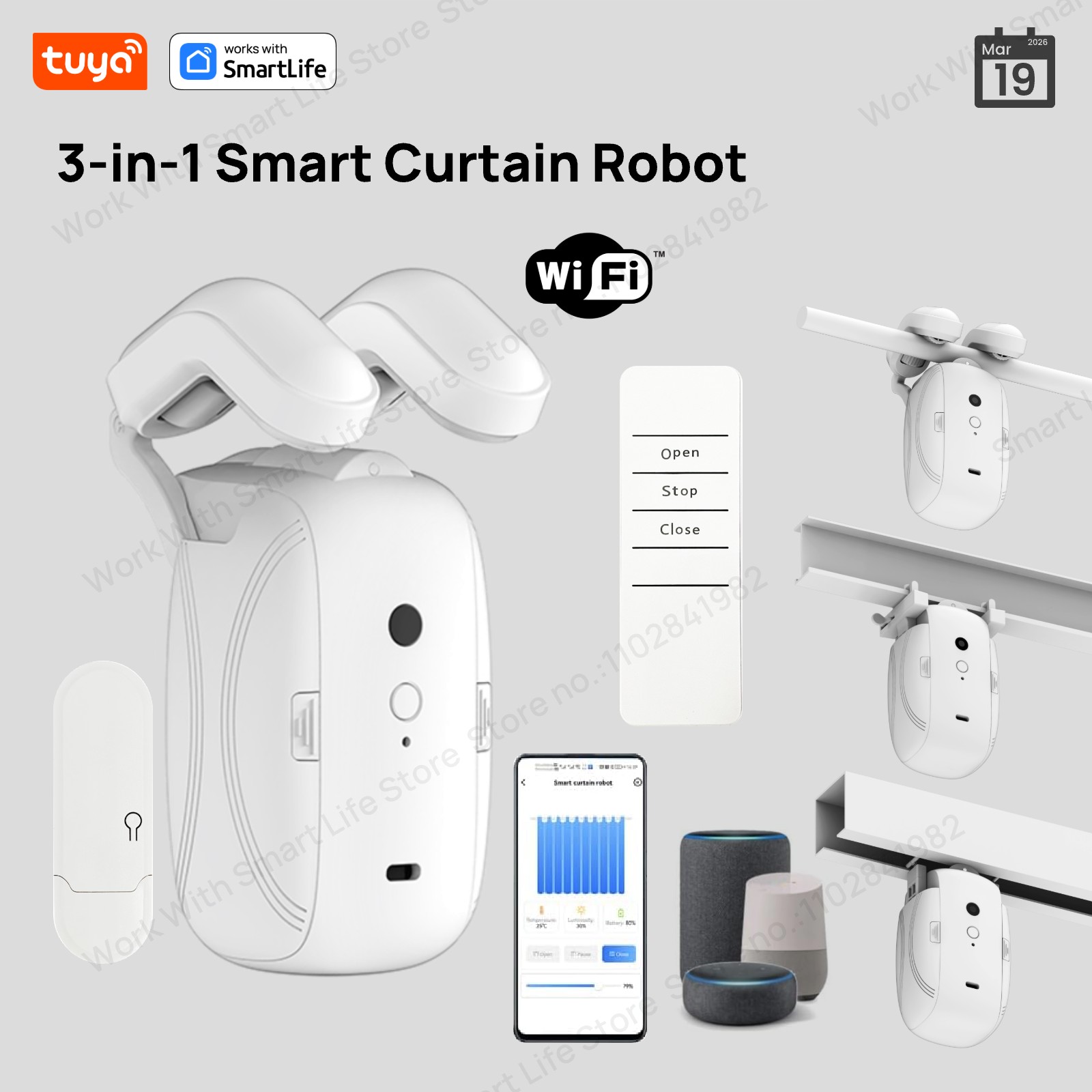 Smart Home Hub Matter - 1/2 Pezzi Robot Tenda Intelligente Tuya