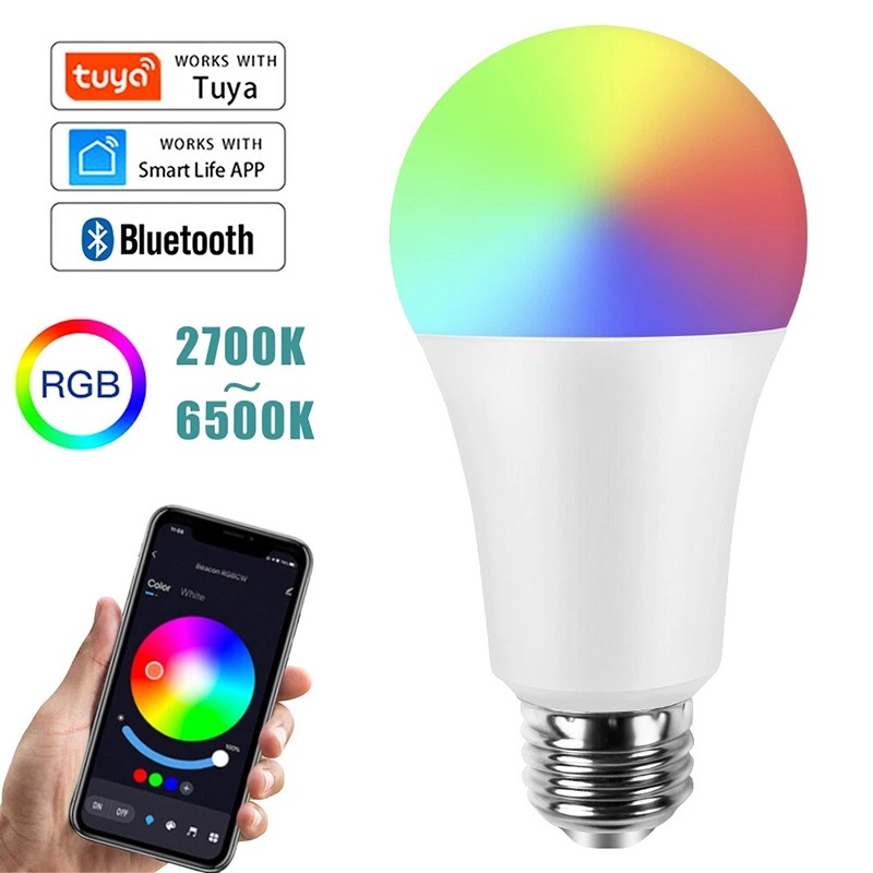 Alexa Compatible Bulb - Lampadina LED Intelligente WiFi E27 RGBCW