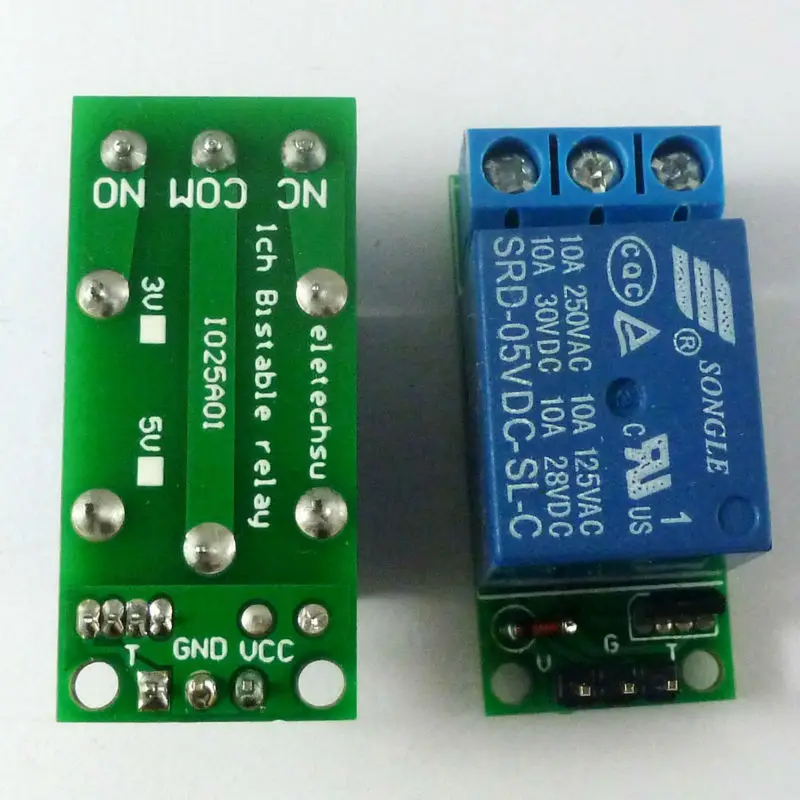 Smart Home Kit For Arduino - Modulo Relè Flip-Flop Bistabile con Interruttore