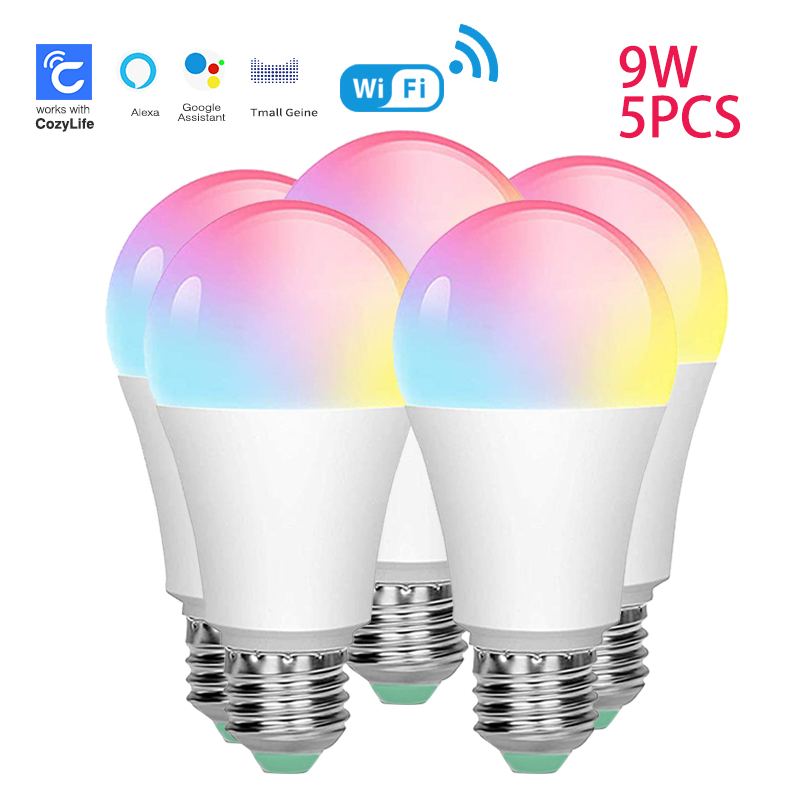 Alexa Compatible Bulb - SIXWGH E27 Lampadina WiFi 9W Lampada