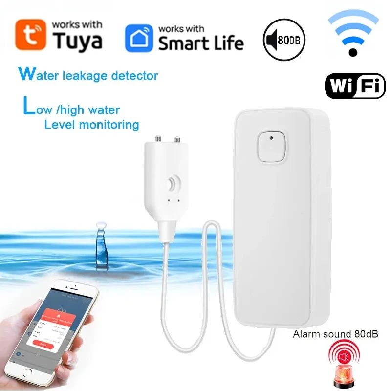 Smart Home Water Level Sensor - Tuya Smart Home WiFi Rilevatore di