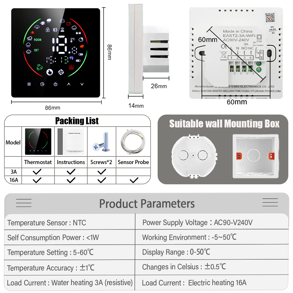 Tuya WiFi Smart termostato ris - Smart Home Package recensione e prezzo