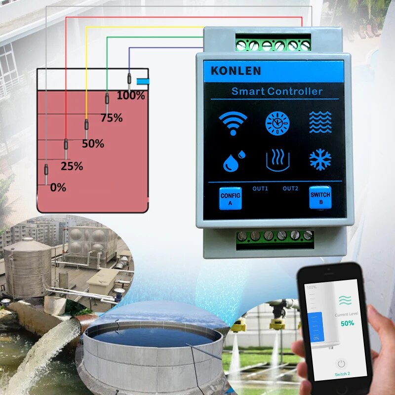 KONLEN Tuya sensore di livello - Smart Home Water Level Sensor recensione e prezzo